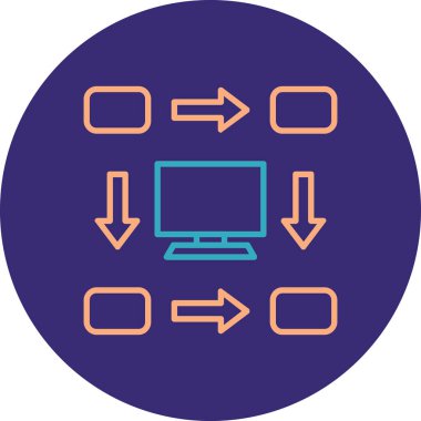 Bilgisayarın vektör illüstrasyonu