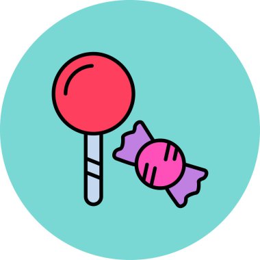 Lolipop vektör simgesi modern basit tasarım illüstrasyonu