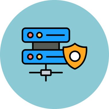 Güvenlik simgesinin vektör illüstrasyonu