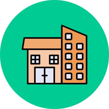 Ev. Web simgesi basit illüstrasyon