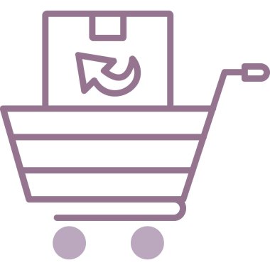 Alışveriş arabası. Web simgesi basit illüstrasyon