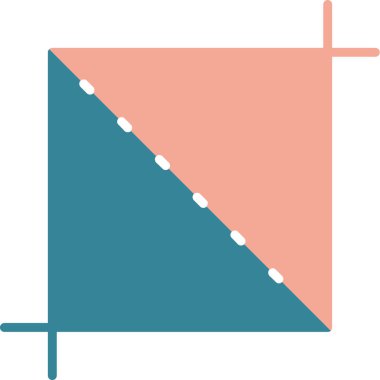 Guatemala düz simgesi bayrağı, vektör illüstrasyonu.