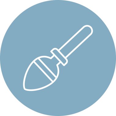 Çekiç vektör simgesi. biçim düz yuvarlak sembol, beyaz renk, yuvarlak açılar, beyaz arkaplan