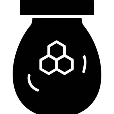 Bir kavanoz bal ile bir şişenin vektör çizimi