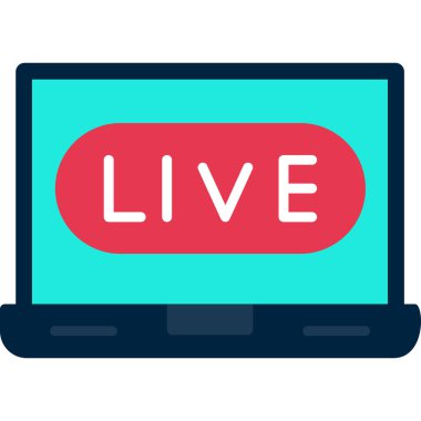 Vektör olarak canlı görüntü simgesi. logotype