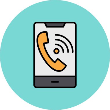 Çağrı merkezi simgesi. Web için telekomünikasyon vektör simgesinin özet çizimi
