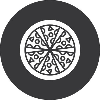 Pizza ikonu. vektör illüstrasyonu.