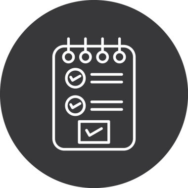 Yapılacaklar listesi simgesi soyut bir grupta izole edildi