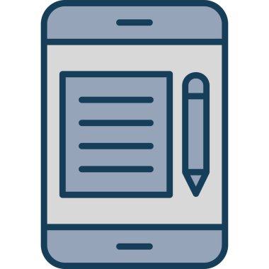 Akıllı telefon simgesinin vektör illüstrasyonu