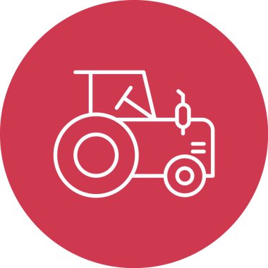 Traktör ikonu. Vektör illüstrasyonu