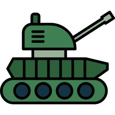 askeri tank simgesi vektör illüstrasyon