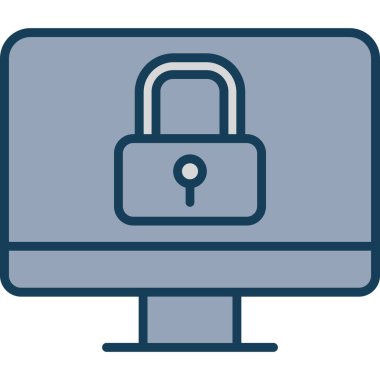 Kilit. Web simgesi basit illüstrasyon