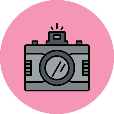 kamera simgesi vektör illüstrasyonu