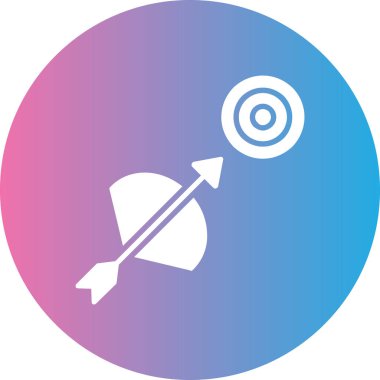 Hedef modern simgenin vektör illüstrasyonu