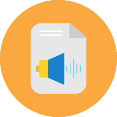 Kolayca düzenleyebilen veya düzenleyebilen Düz Ses vektörü simgesi