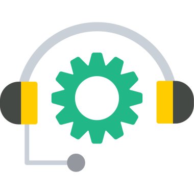 Kulaklık. Web simgesi basit illüstrasyon