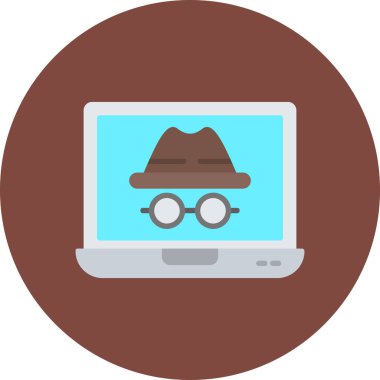 Hacker düz vektör simgesi