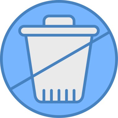 Çöp kutusu. Web simgesi basit illüstrasyon