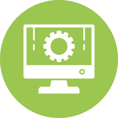 Bilgisayar. Web simgesi basit illüstrasyon