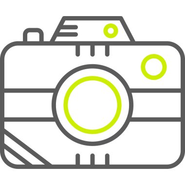 - Kamera. Web simgesi vektör illüstrasyonu