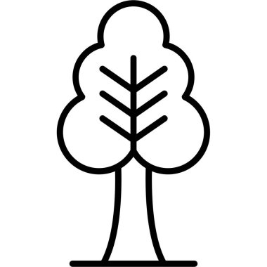 ağaç simgesi, vektör illüstrasyonu