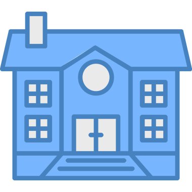 Ev. Web simgesi basit illüstrasyon