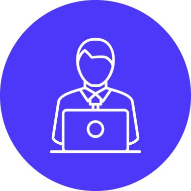 Dizüstü bilgisayar simgesi vektör çizimi