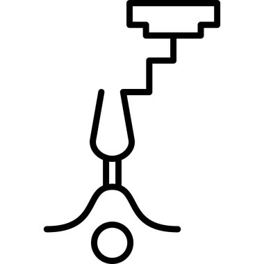 Saç kurutma makinesi ikonu. Beyaz arkaplanda izole edilmiş web tasarımı için özet saç kurutma vektörü simgesi