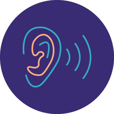 Kulak simgesinin vektör illüstrasyonu