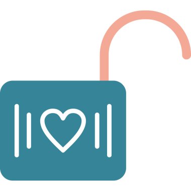 Kalp ikonu vektör illüstrasyonu