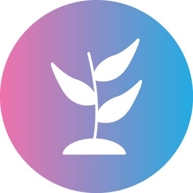 Bir bitki simgesinin vektör illüstrasyonu