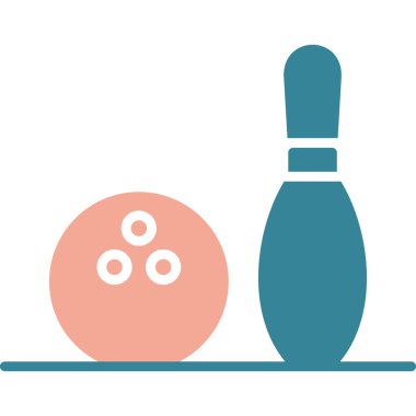 Bowling topu vektör düz renk simgesi