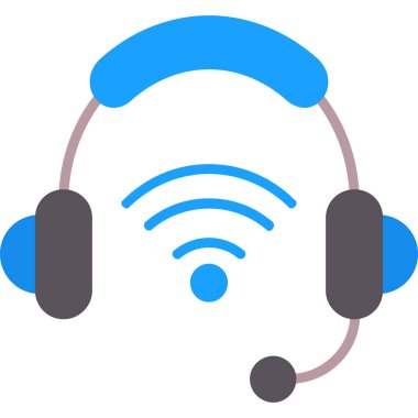 Kulaklık simgesi, vektör illüstrasyonu