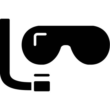 Dalış maske simgesi, vektör çizim