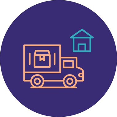 Kamyon. Web simgesi basit illüstrasyon