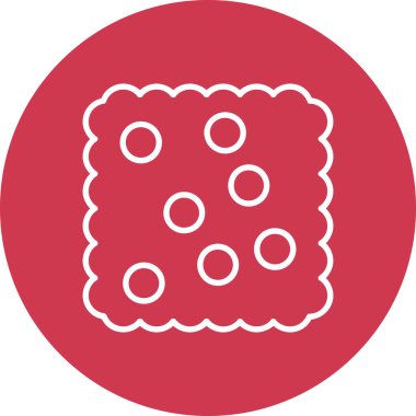 Bisküvi simgesinin vektör illüstrasyonu