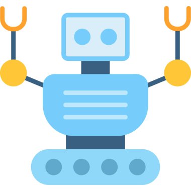 Robot simgesi. düz dizayn. vektör illüstrasyonu.