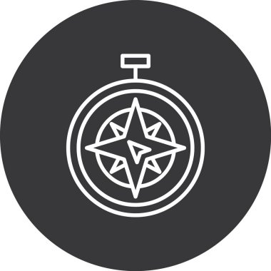 Pusula simgesinin vektör illüstrasyonu