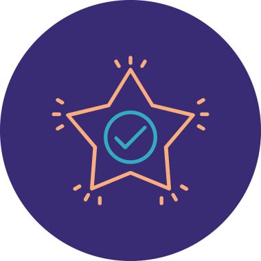 Yıldız simgesinin vektör illüstrasyonu