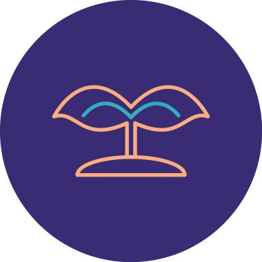 Bir kuş simgesinin vektör illüstrasyonu