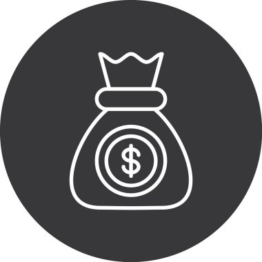 vektör para çantası illüstrasyonu