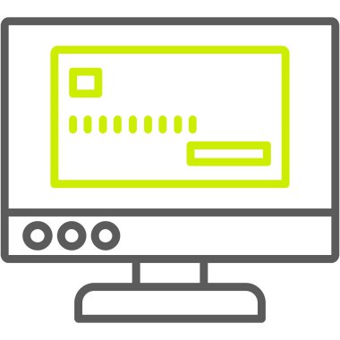 Bilgisayar simgesi. Basit resimleme