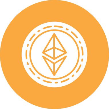 Kripto para birimi. Web simgesi basit illüstrasyon