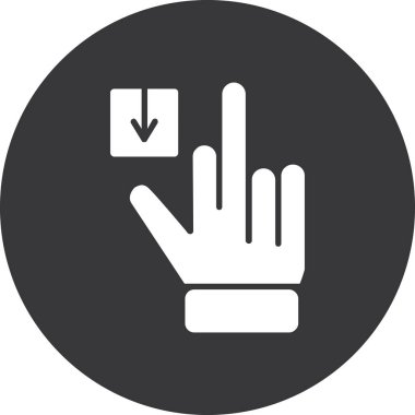 Bir kitap simgesini tutan elin vektör çizimi