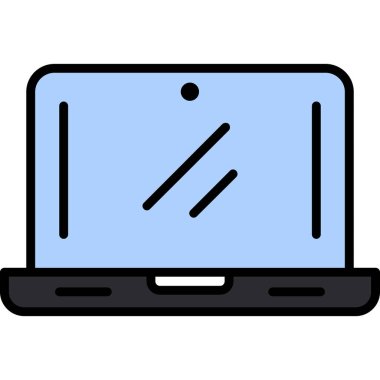 Dizüstü bilgisayar simgesi, vektör illüstrasyon tasarımı