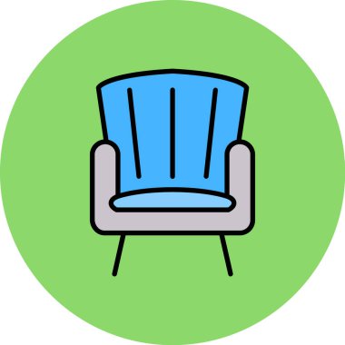 Sandalye. Web simgesi basit illüstrasyon