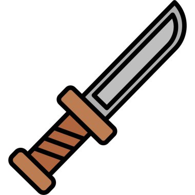 Kılıç. Web simgesi basit illüstrasyon