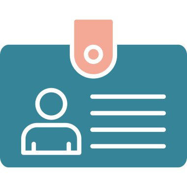 ID kart simgesi vektör illüstrasyonu