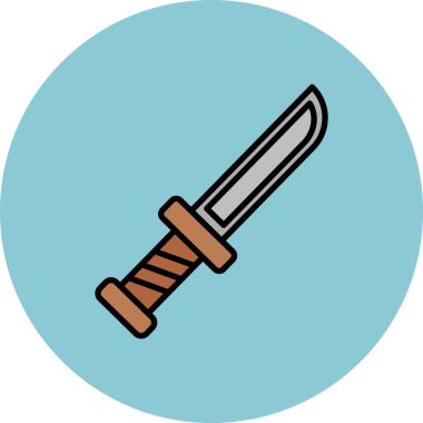 Kılıç. Web simgesi basit illüstrasyon