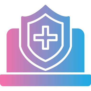 Kalkan simgesinin vektör illüstrasyonu